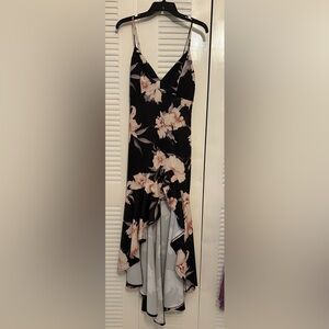Floral High-Low asymmetric Dress